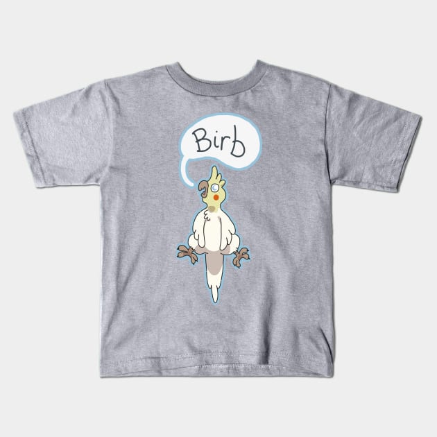Birb Bird Kids T-Shirt by goccart